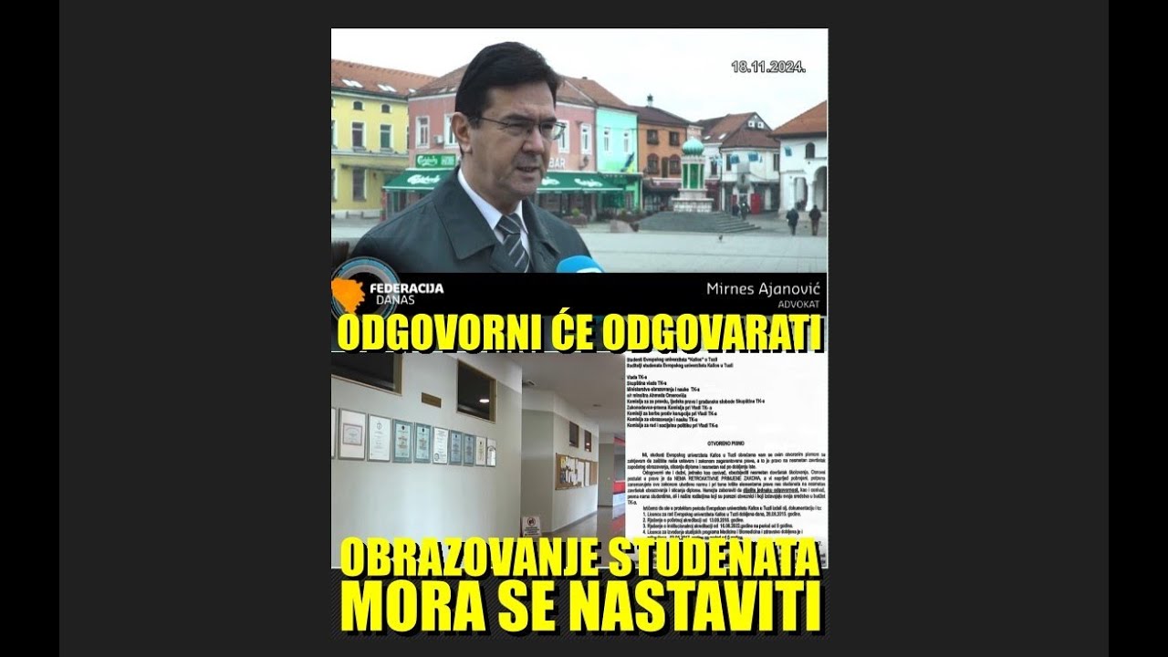 Advokat Mirnes Ajanović: Odgovorni će odgovarati – obrazovanje studenata mora se nastaviti